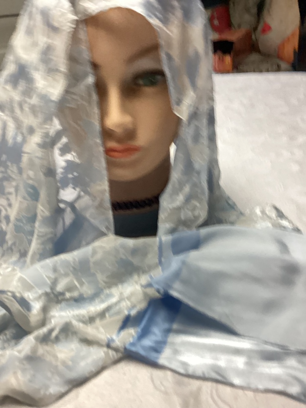 Tyreak exquisite, silk scarf, imposed, beautiful blues must see